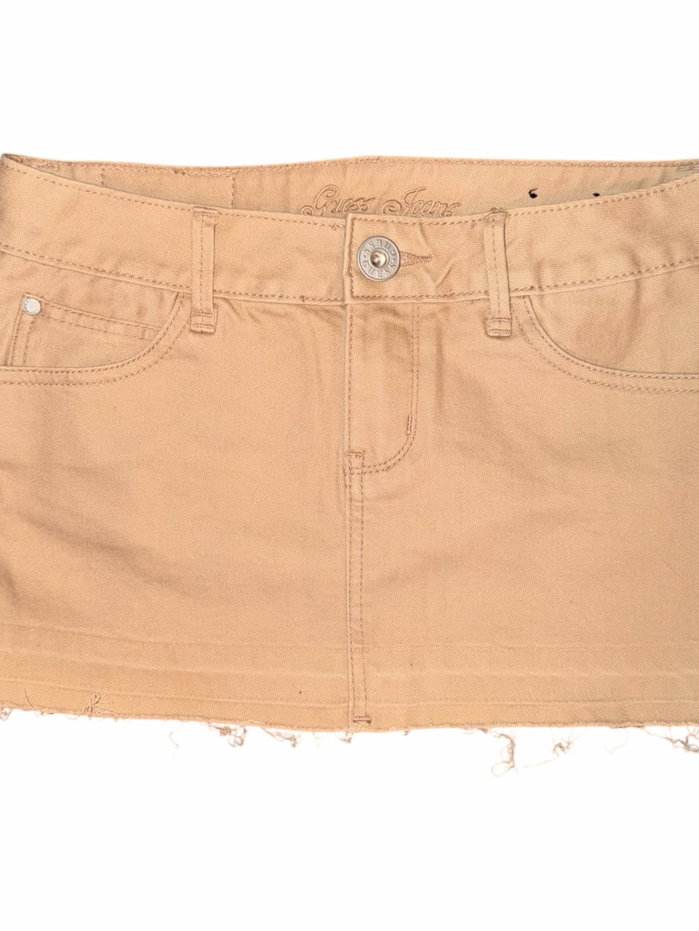 Y2K Vintage Guess Micro Mini Tan Skirt